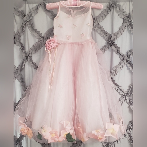 Girls pink formal dress size 6 - Picture 1 of 5
